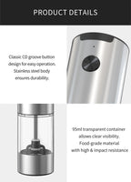 🔥50% OFF Last Day Sale – Stainless Steel Electric Salt & Pepper Grinder Set (2 Grinders + Base)