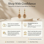 Honey Brown Pear Cut Gemstone Drop Earrings Last Day Sale-90% OFF🔥