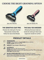 🔥50% OFF Last Day Sale |Pet Detangling Comb, Double-Sided Grooming Brush for Dogs & Cats, One-Click Clean Undercoat Rake for Shedding Mats