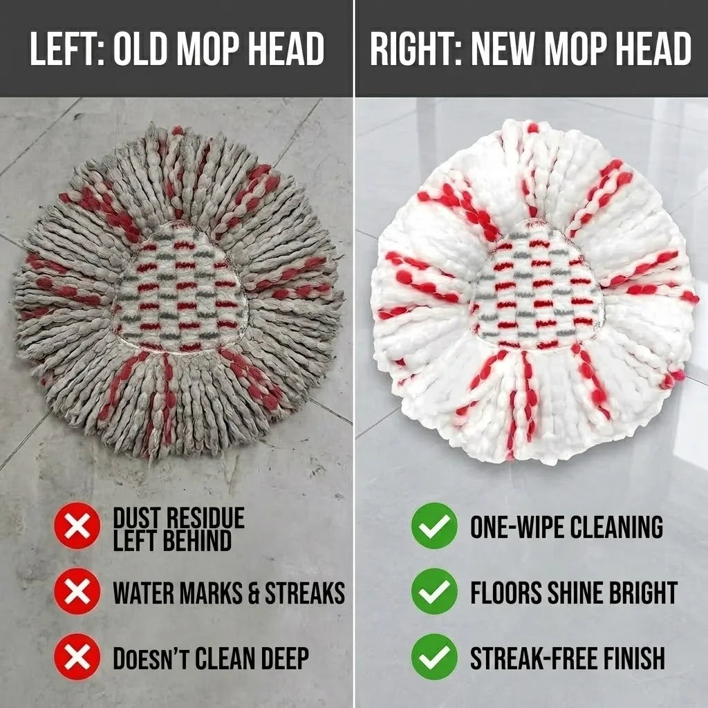 Premium Microfiber Spin Mop Replacement Head – Deep Clean Every Corner