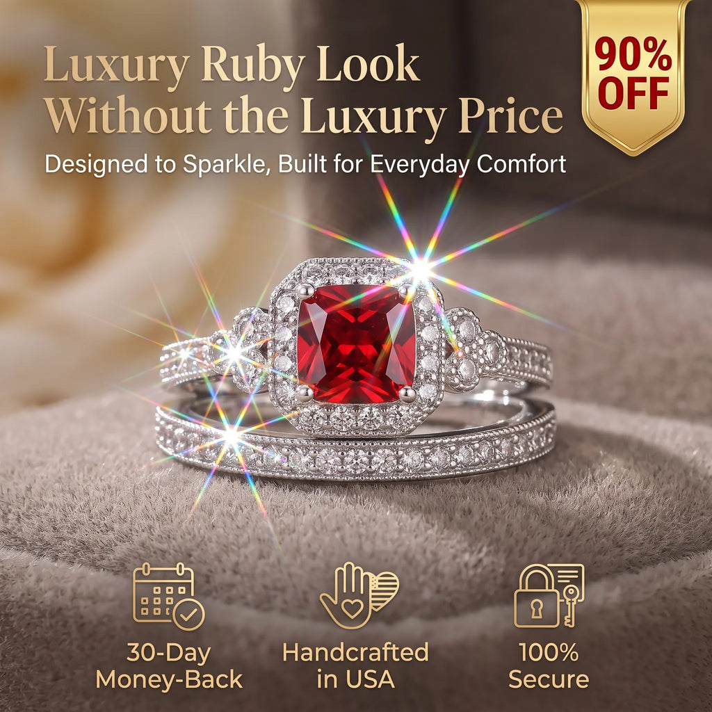 Halo Wedding Ring Sets for Women, Elegant 2-Piece Fashion Engagement Ring & Eternity Band, Bridal Statement Jewelry, Fashion Engagement Rings