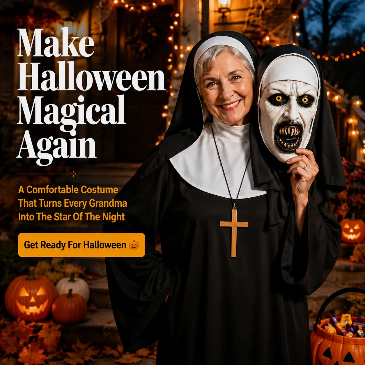 The Nun Ultimate Halloween Scare Mask – Create Unforgettable Screams Without Makeup-Last Day Sale-50% OFF🔥