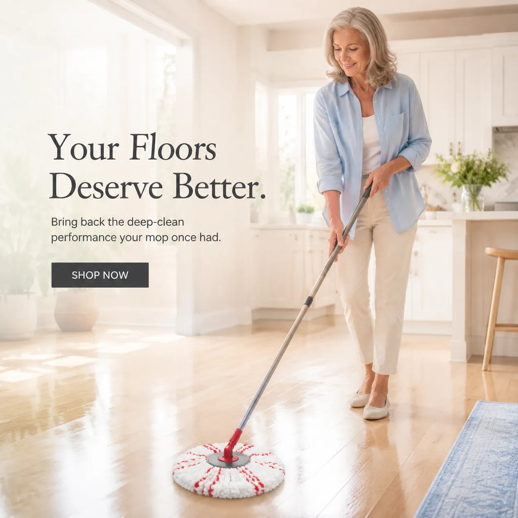 Premium Microfiber Spin Mop Replacement Head – Deep Clean Every Corner