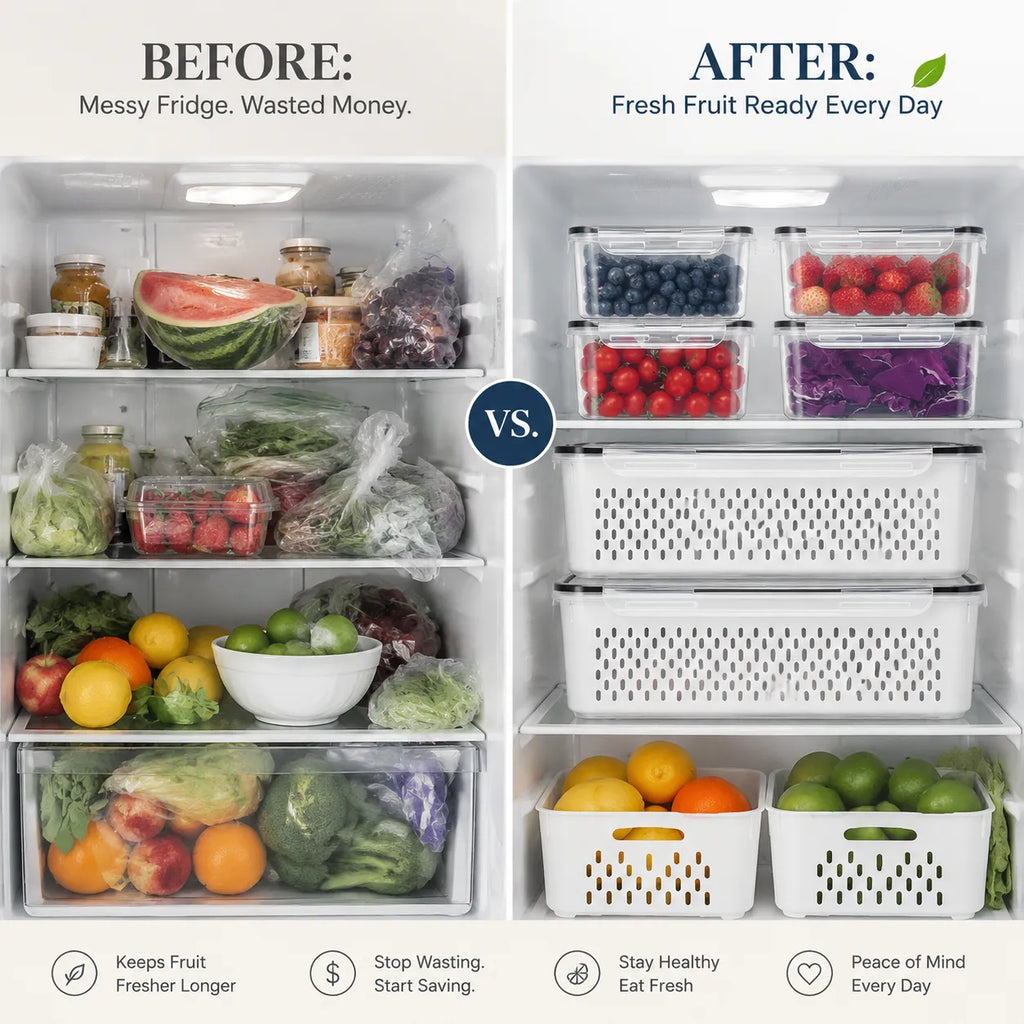 Large Fruit Containers — The Simple Secret To A Cleaner, Fresher Fridge