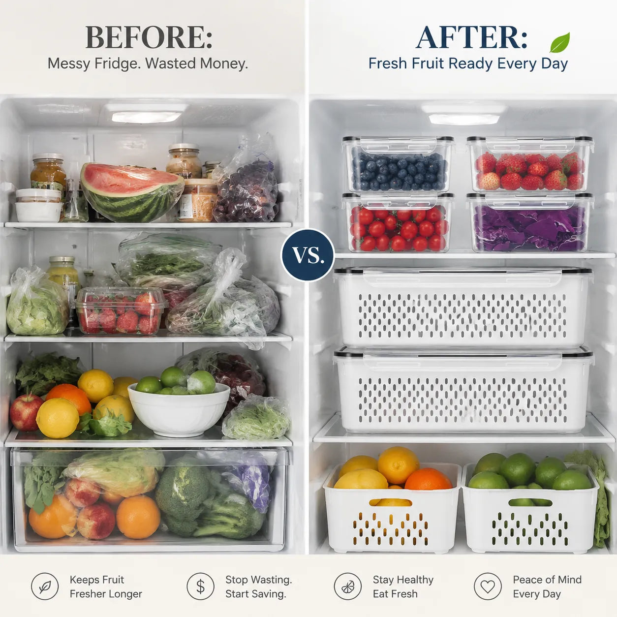 Large Fruit Containers — The Simple Secret To A Cleaner, Fresher Fridge