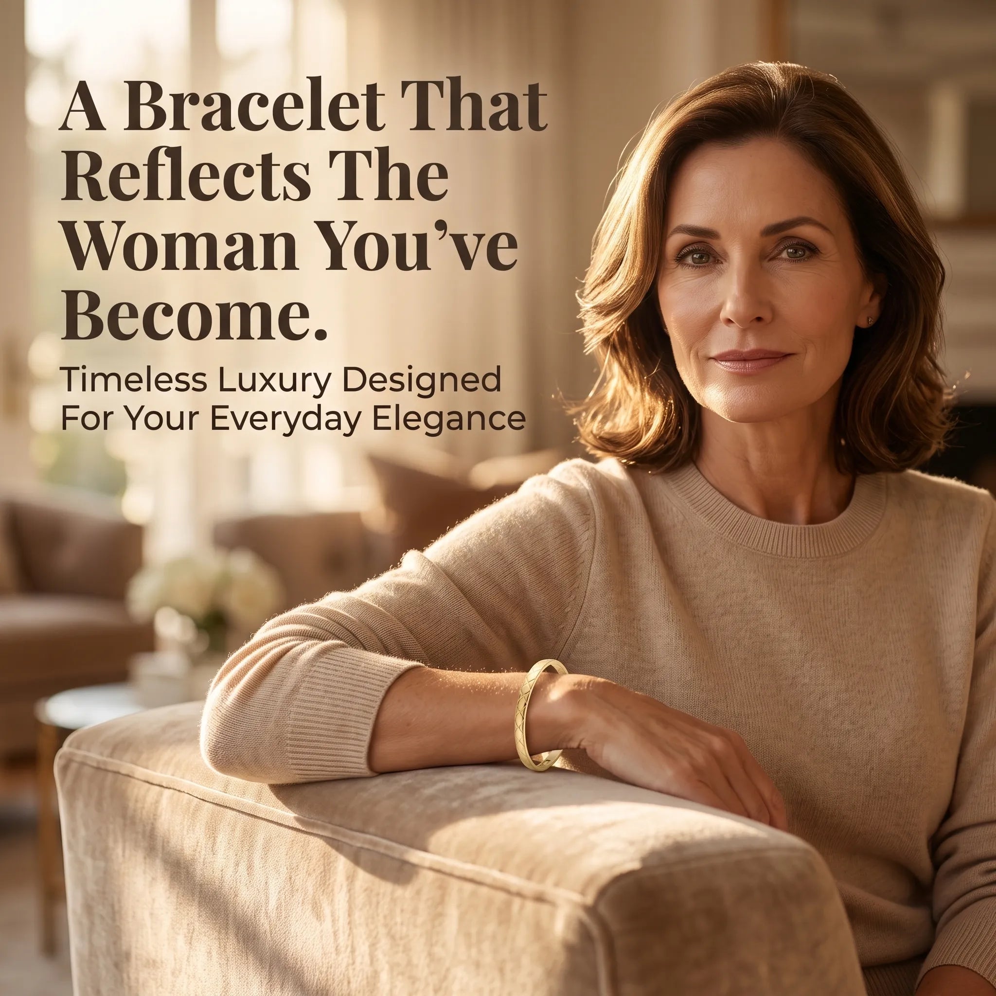 Classic Luxury Textured Bracelet—Elegant everyday jewelry designed for the transformed you.