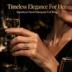 The Empress Marquise Silhouette Ring — Finger-Lengthening 4mm Comfort Band