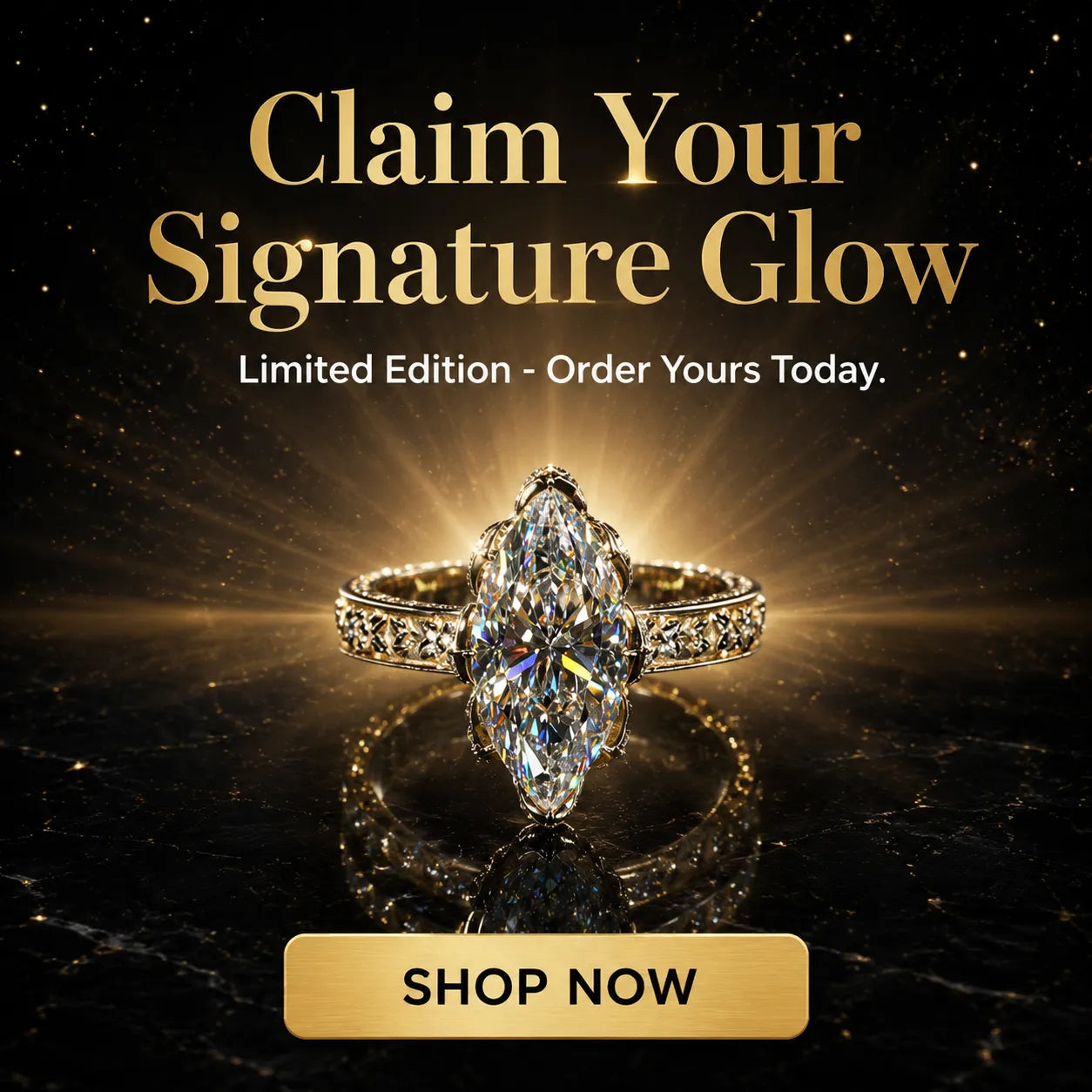 The Empress Marquise Silhouette Ring — Finger-Lengthening 4mm Comfort Band