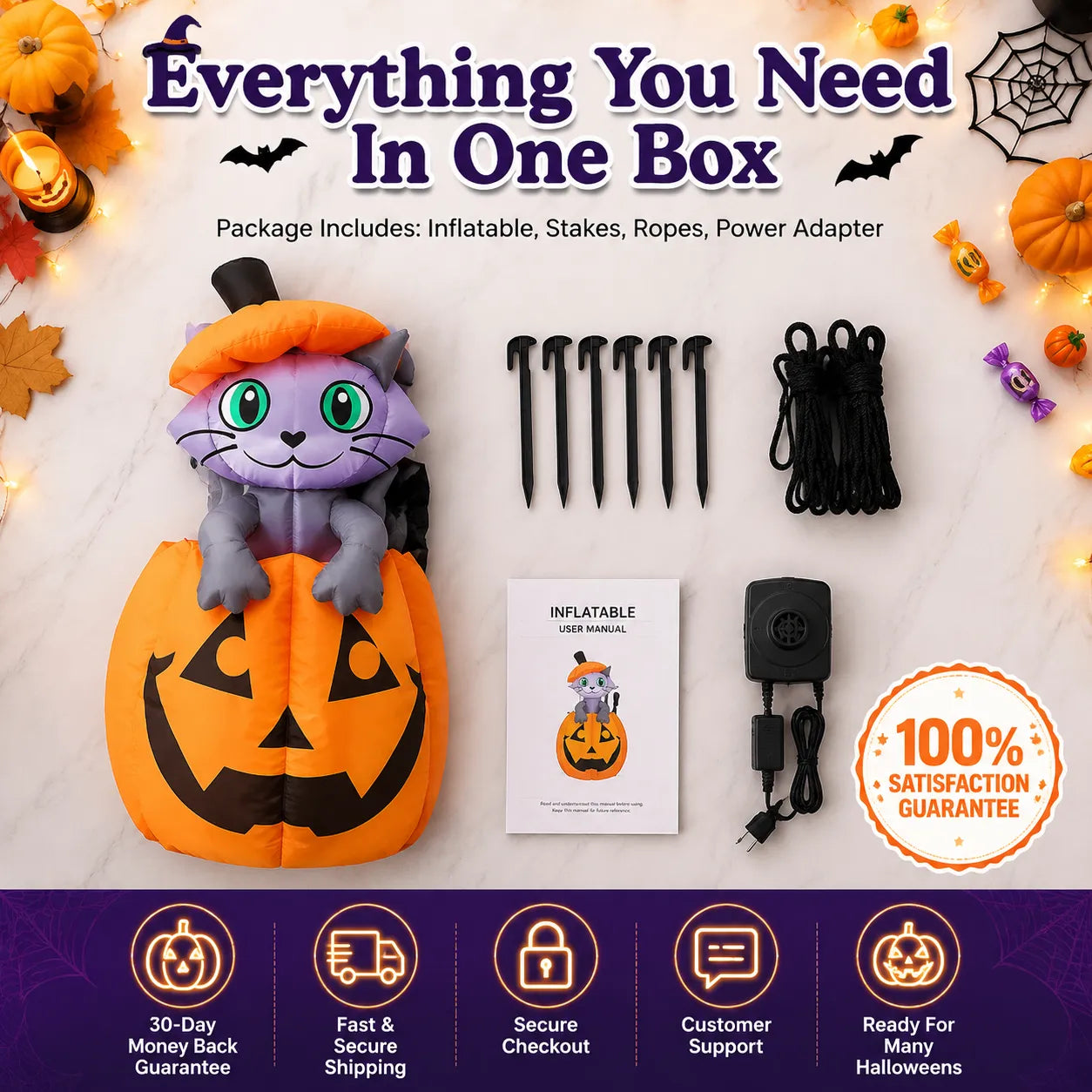 Giant Halloween Inflatable Yard Decoration – Create A Spooky Outdoor Display Everyone Loves