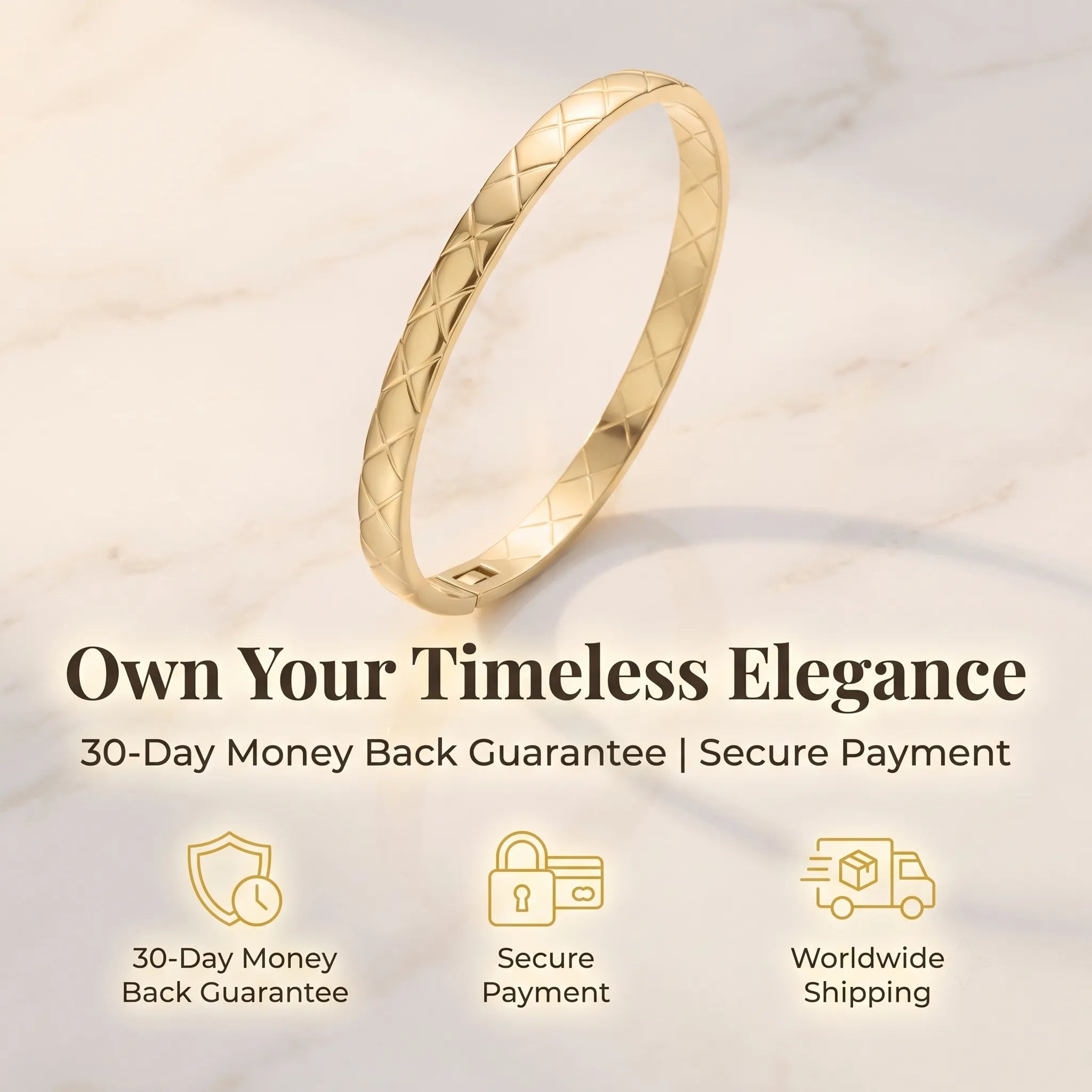 Classic Luxury Textured Bracelet—Elegant everyday jewelry designed for the transformed you.