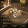 The Empress Marquise Silhouette Ring — Finger-Lengthening 4mm Comfort Band
