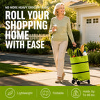 Foldable Grocery Bag With Wheels -Your Everyday Shopping Helper That Carries The Heavy Loads For You-Last Day Sale-50% OFF🔥