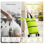 Foldable Grocery Bag With Wheels -Your Everyday Shopping Helper That Carries The Heavy Loads For You-Last Day Sale-50% OFF🔥