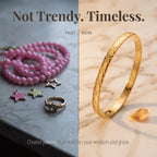 Classic Luxury Textured Bracelet—Elegant everyday jewelry designed for the transformed you.