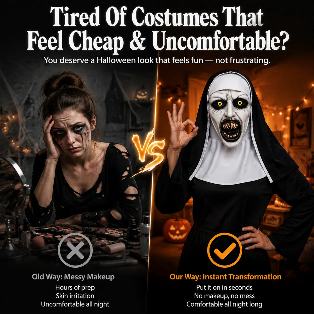 The Nun Ultimate Halloween Scare Mask – Create Unforgettable Screams Without Makeup-Last Day Sale-50% OFF🔥