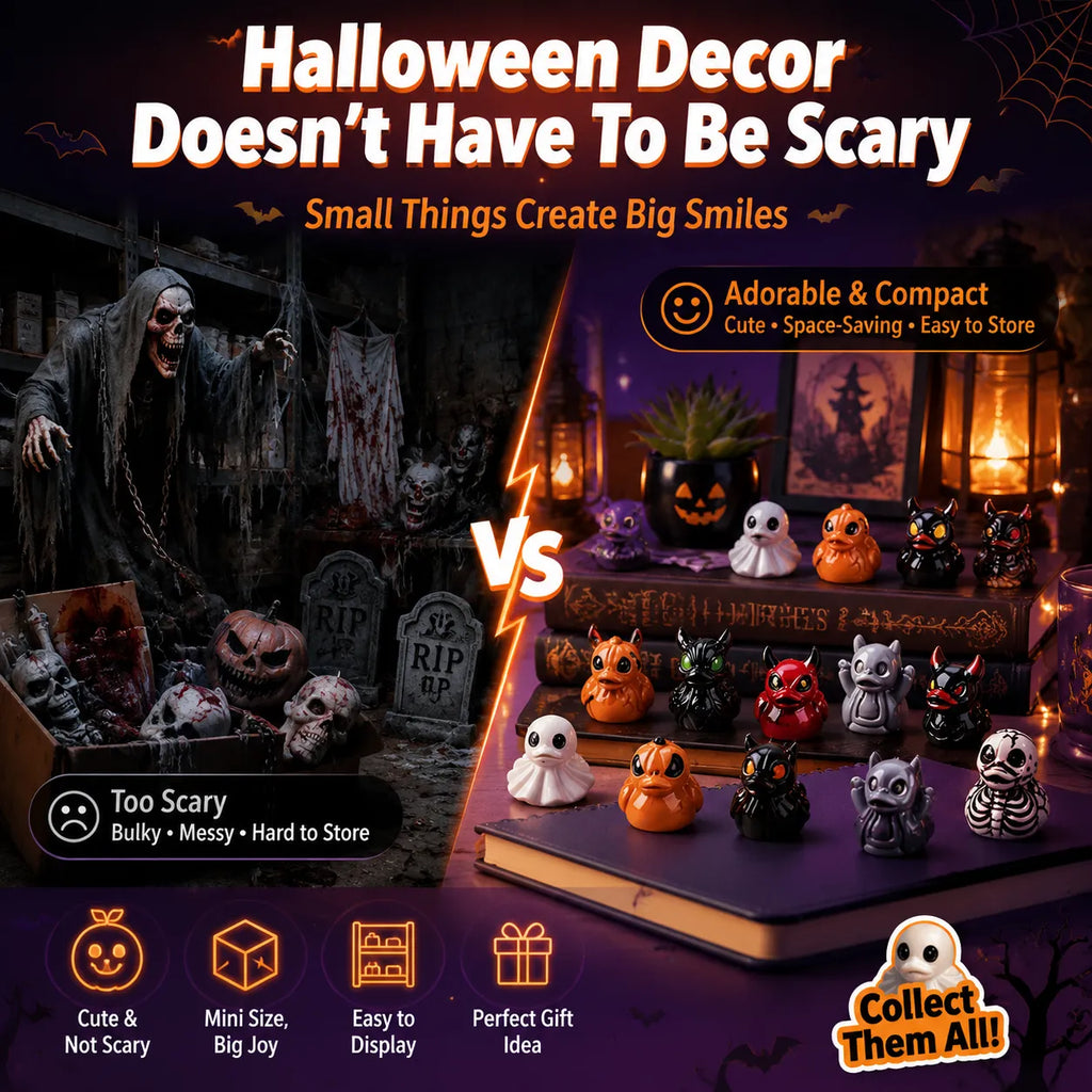 Spooky Ghost Duck Resin Figurine – Cute Halloween Desk Decor, Creepy Cute Mini Statue for Home, Office & Shelf-Last Day Sale-50% OFF🔥