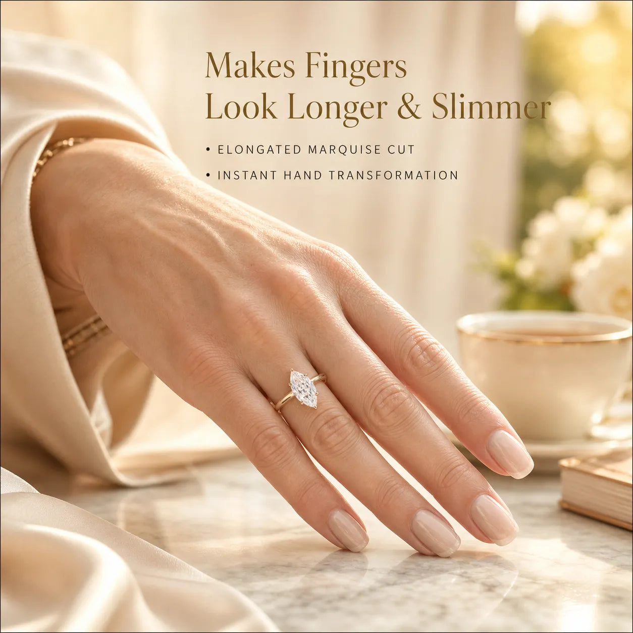 🔥90% OFF Last Day Sale Vintage Marquise Diamond Ring – Elegant Sparkle That Makes Every Hand Look Beautiful