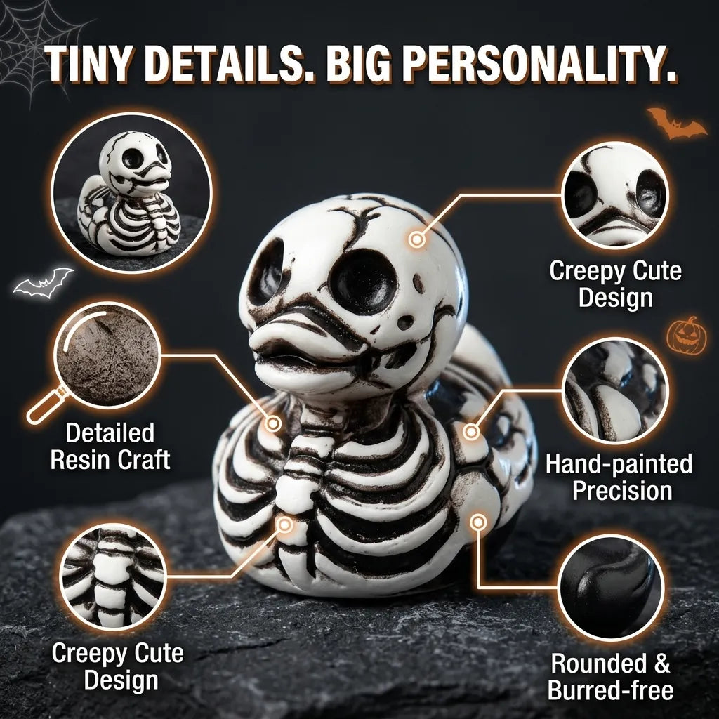 Spooky Ghost Duck Resin Figurine – Cute Halloween Desk Decor, Creepy Cute Mini Statue for Home, Office & Shelf-Last Day Sale-50% OFF🔥