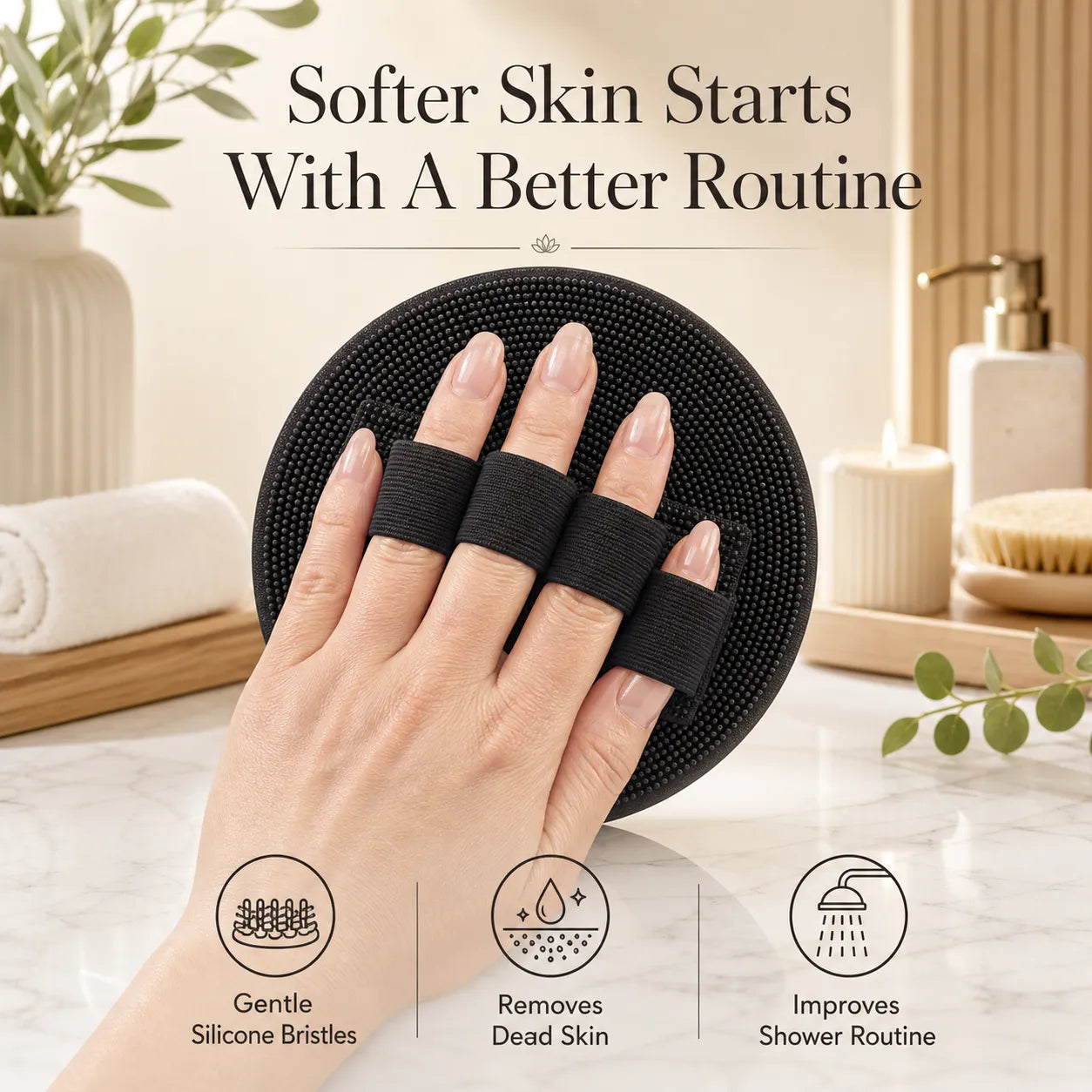 Soft Silicone Body Exfoliating Brush
