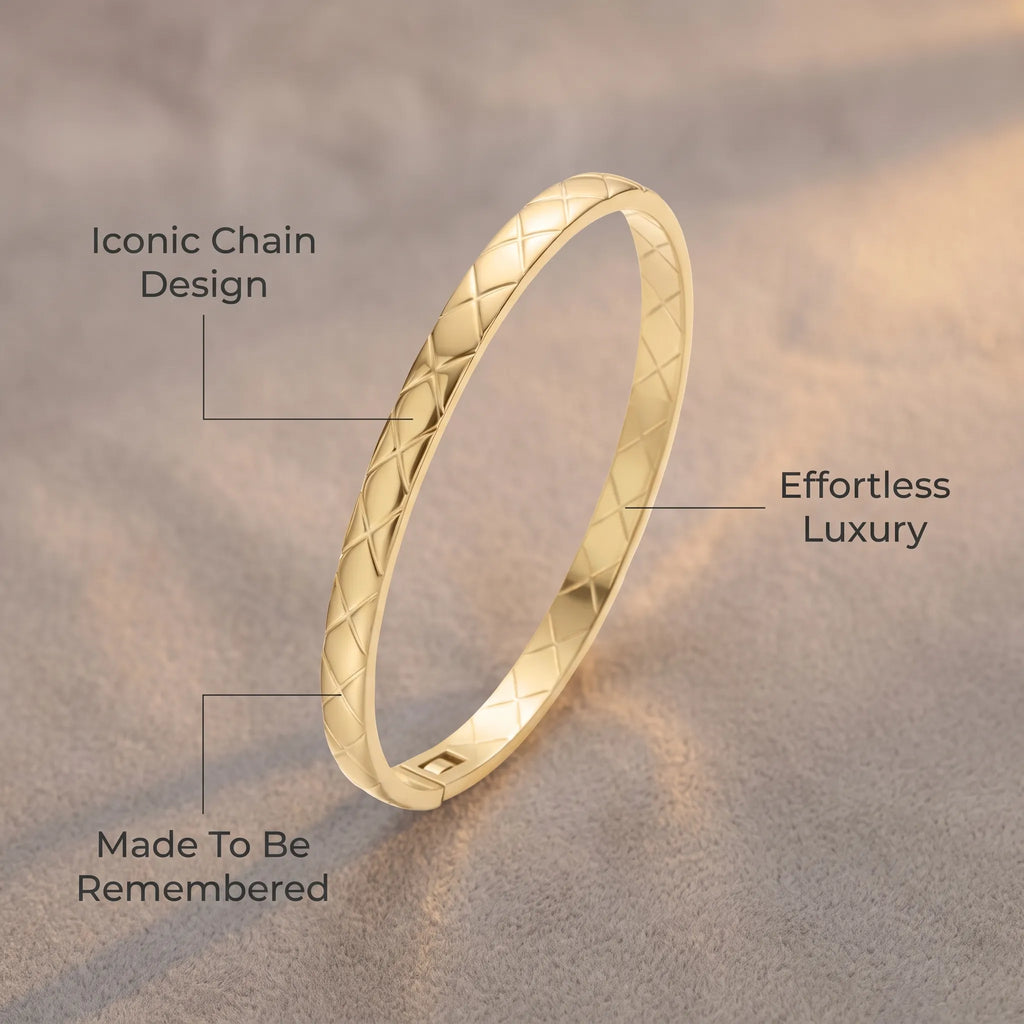 Classic Luxury Textured Bracelet—Elegant everyday jewelry designed for the transformed you.