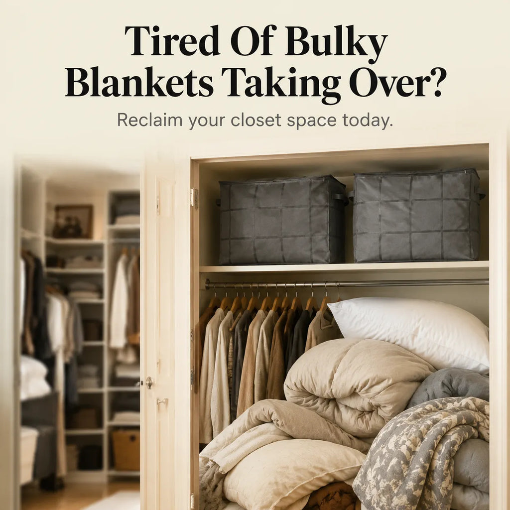 Large Quilt Storage Bag With Strong Handles — Spacious Blanket Organizer For A Cleaner Home Last Day Sale-50% OFF🔥