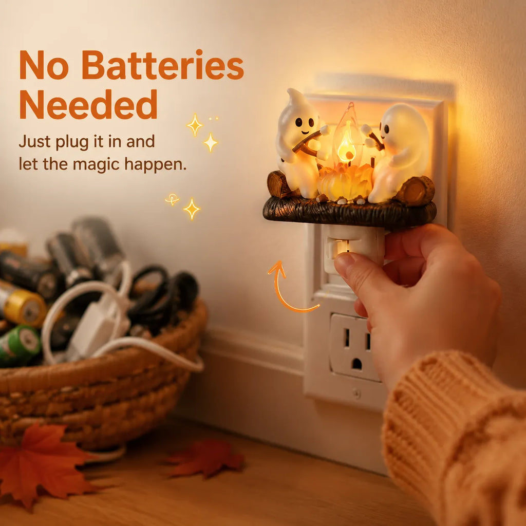 Ghost Campfire Halloween Night Light – Create A Cozy Magical Autumn Glow For Your Home-Last Day Sale-50% OFF🔥