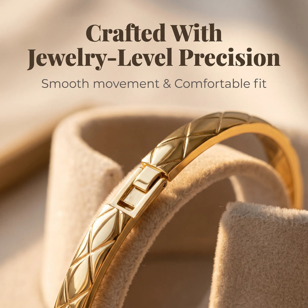 Classic Luxury Textured Bracelet—Elegant everyday jewelry designed for the transformed you.