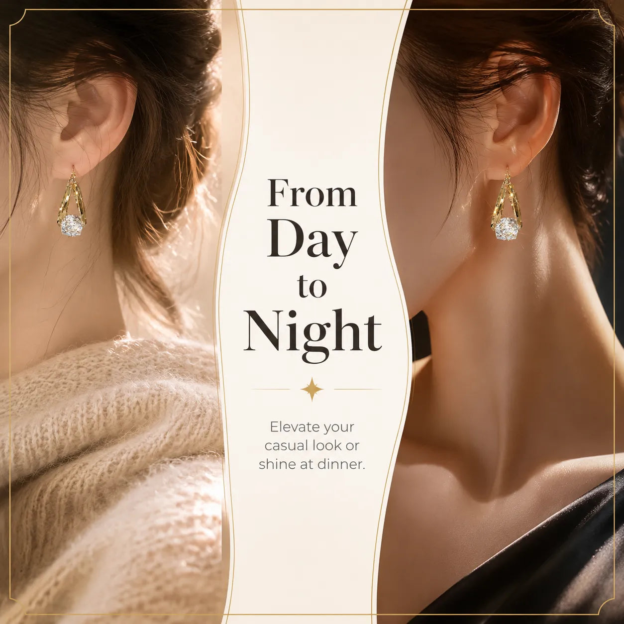 Luxury Gift-Ready Brilliant-Cut Stone Hoop Earrings | Premium Hypoallergenic Lightweight Design for Women-Last Day Sale-90% OFF🔥
