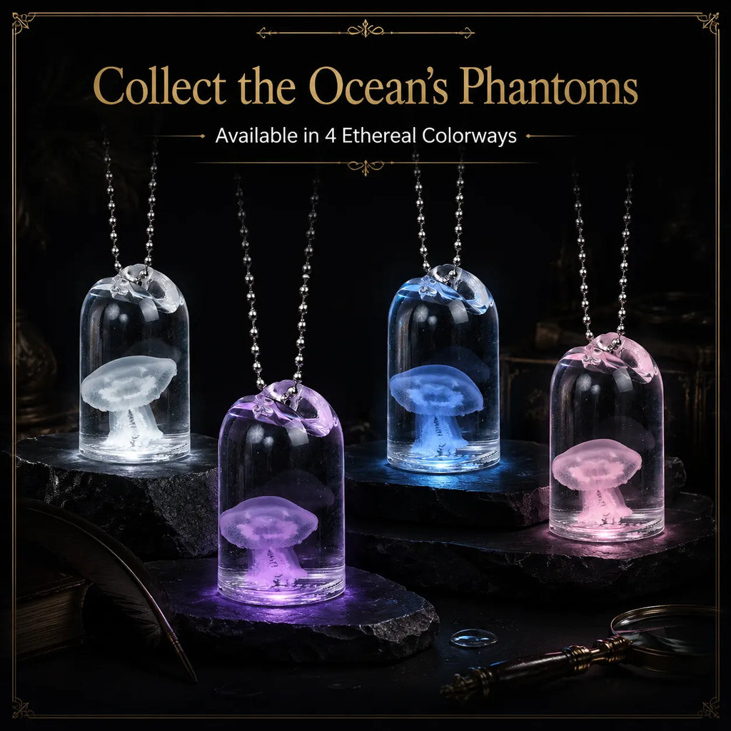 The Oceanic Phantom | Hand-Preserved Real Jellyfish Wet Specimen in Glass Vial