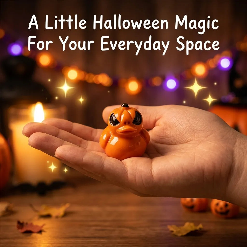 Spooky Ghost Duck Resin Figurine – Cute Halloween Desk Decor, Creepy Cute Mini Statue for Home, Office & Shelf-Last Day Sale-50% OFF🔥