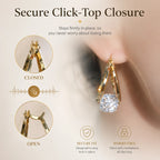 Luxury Gift-Ready Brilliant-Cut Stone Hoop Earrings | Premium Hypoallergenic Lightweight Design for Women-Last Day Sale-90% OFF🔥