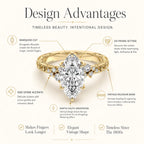 🔥90% OFF Last Day Sale Vintage Marquise Statement Ring – Timeless Elegance for Every Occasion