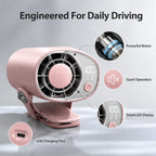 360° Car Vent Cooling Fan with LED Display