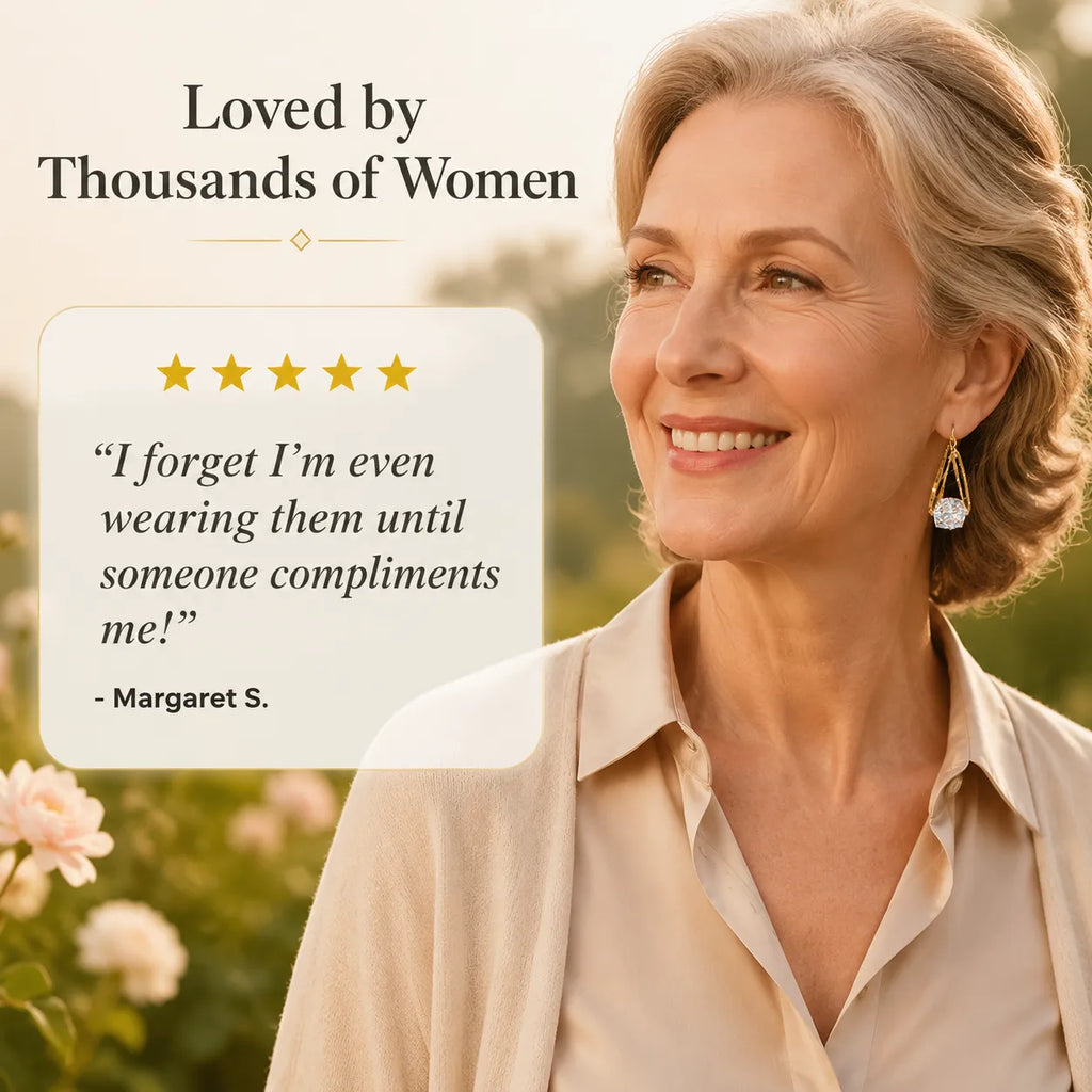 Luxury Gift-Ready Brilliant-Cut Stone Hoop Earrings | Premium Hypoallergenic Lightweight Design for Women-Last Day Sale-90% OFF🔥
