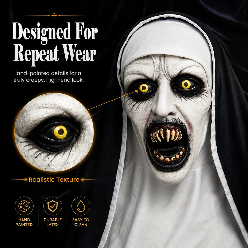 The Nun Ultimate Halloween Scare Mask – Create Unforgettable Screams Without Makeup-Last Day Sale-50% OFF🔥