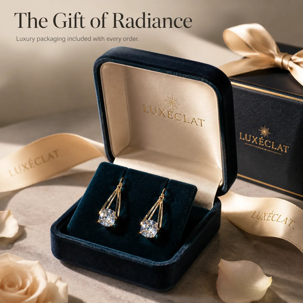 Luxury Gift-Ready Brilliant-Cut Stone Hoop Earrings | Premium Hypoallergenic Lightweight Design for Women-Last Day Sale-90% OFF🔥