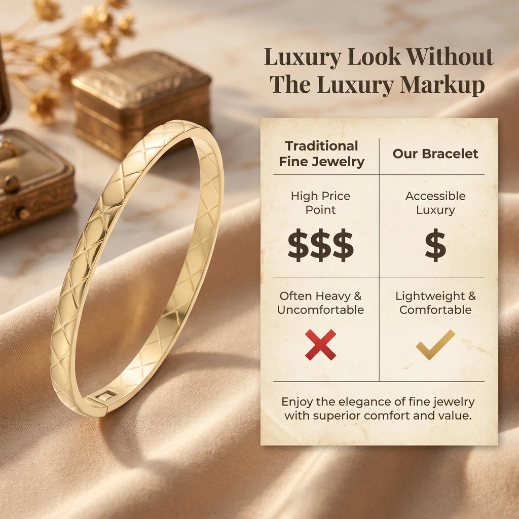 Classic Luxury Textured Bracelet—Elegant everyday jewelry designed for the transformed you.