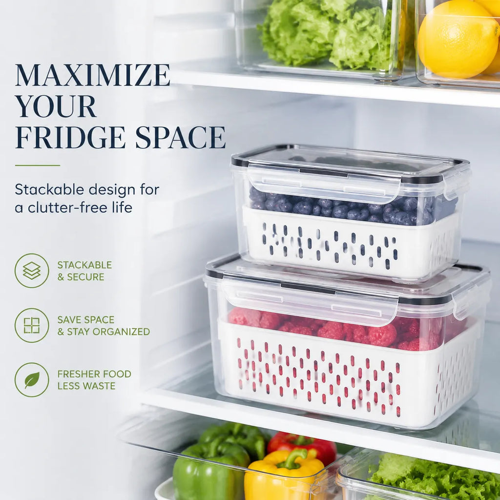 Large Fruit Containers — The Simple Secret To A Cleaner, Fresher Fridge
