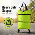 Foldable Grocery Bag With Wheels -Your Everyday Shopping Helper That Carries The Heavy Loads For You-Last Day Sale-50% OFF🔥