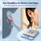 Elegant Purple Moissanite Flower & Tassel Drop Earrings for Women - Lightweight & Hypoallergenic-Last Day Sale-90% OFF🔥