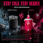Horror Themed 12oz Can Holder with Lid and Straw, Double-Wall Vacuum Insulated Stainless Steel Tumbler for Cans and Cold Drinks