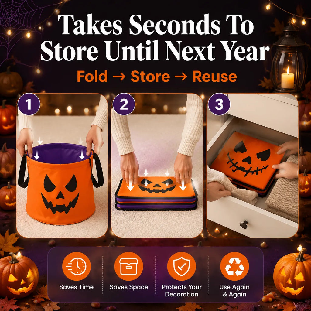 Reusable Halloween Treat Bags That Make Every Trick-or-Treat Moment More Magical-Last Day Sale-50% OFF🔥