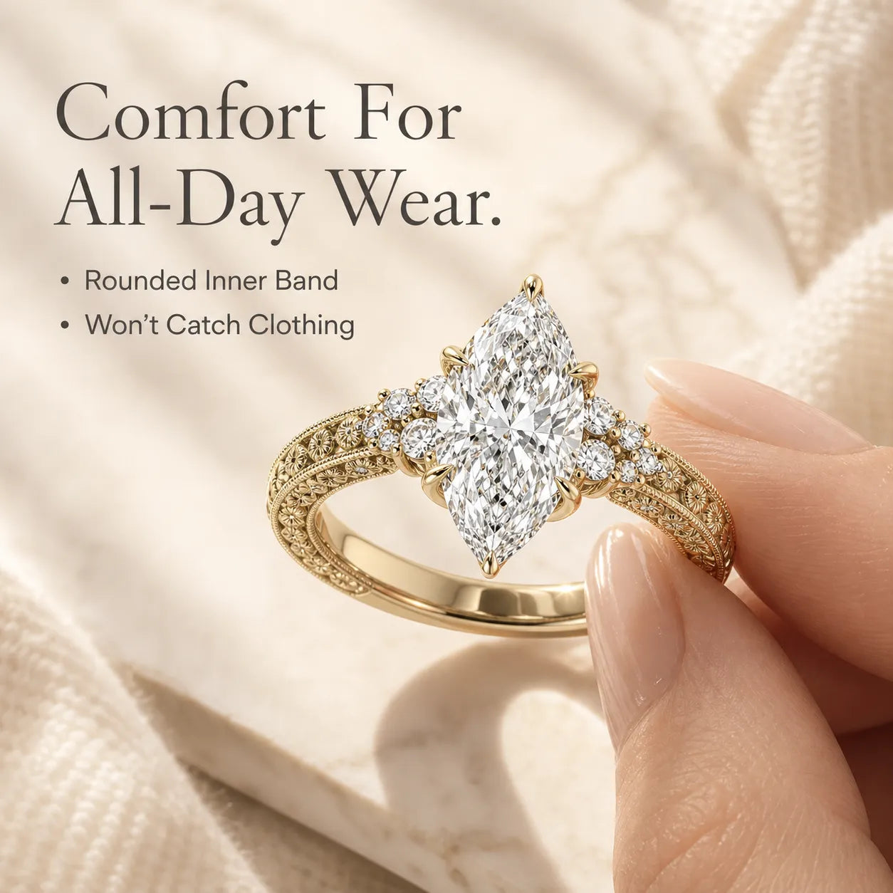 🔥90% OFF Last Day Sale Vintage Marquise Statement Ring – Timeless Elegance for Every Occasion