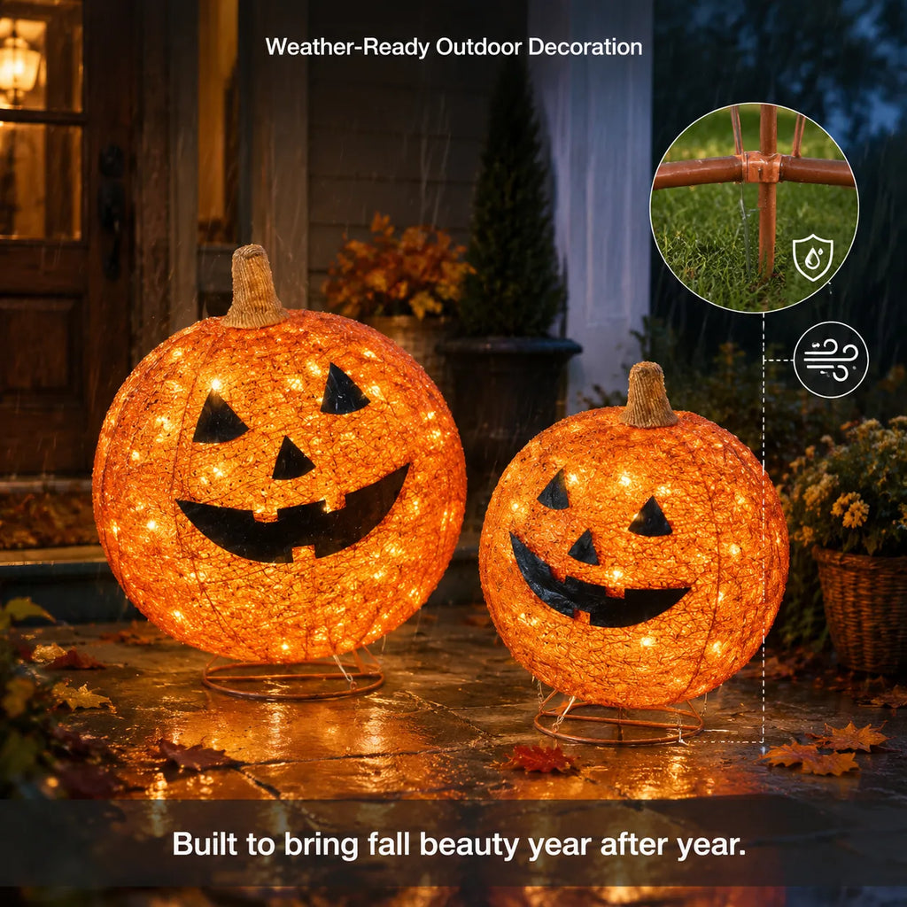 Elegant Fall Pumpkin Lights Decoration – Easy Pop-Up LED Porch Decor for a Cozy Holiday Home-Last Day Sale-50% OFF🔥