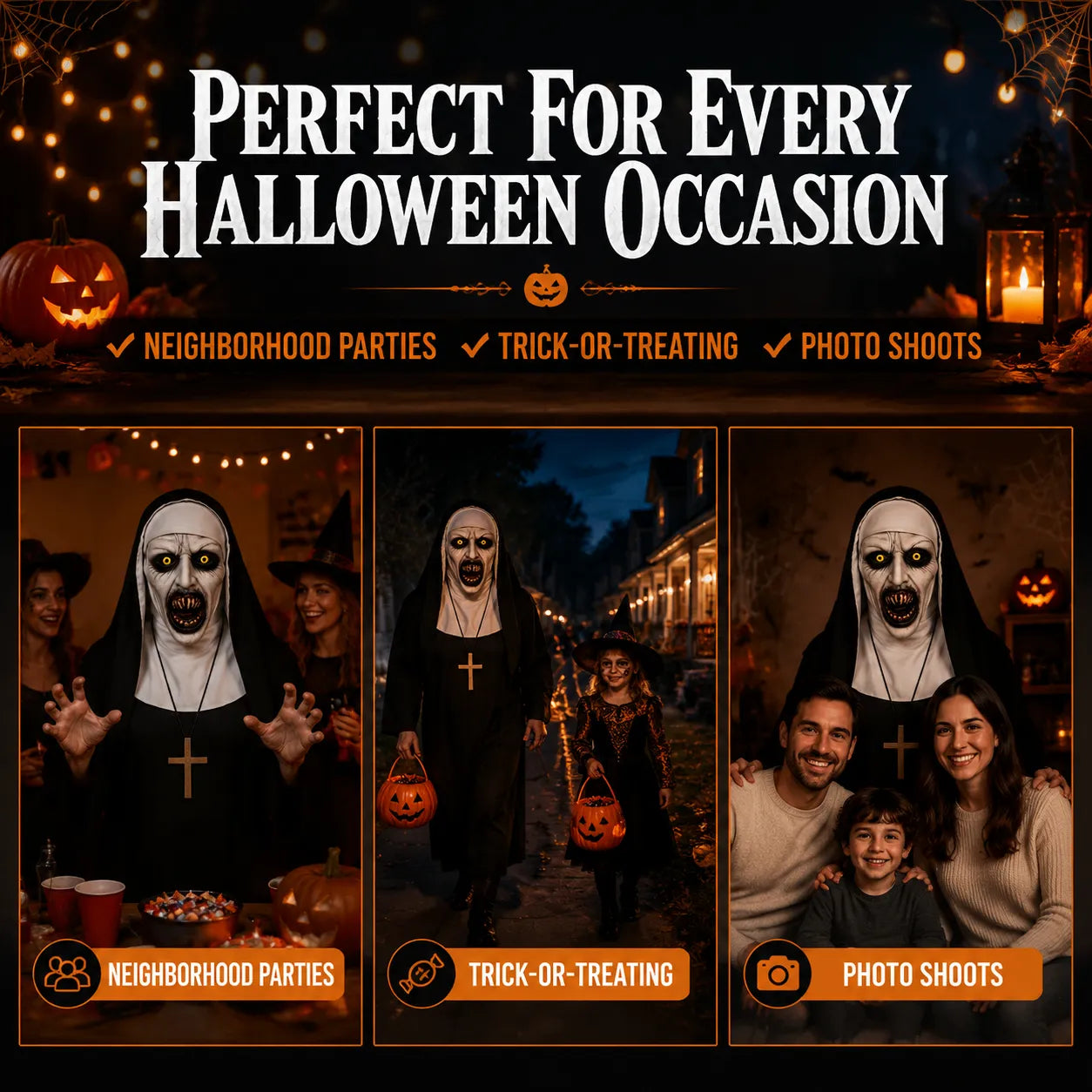The Nun Ultimate Halloween Scare Mask – Create Unforgettable Screams Without Makeup-Last Day Sale-50% OFF🔥