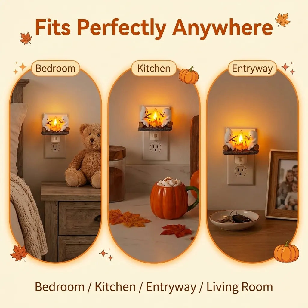 Ghost Campfire Halloween Night Light – Create A Cozy Magical Autumn Glow For Your Home-Last Day Sale-50% OFF🔥