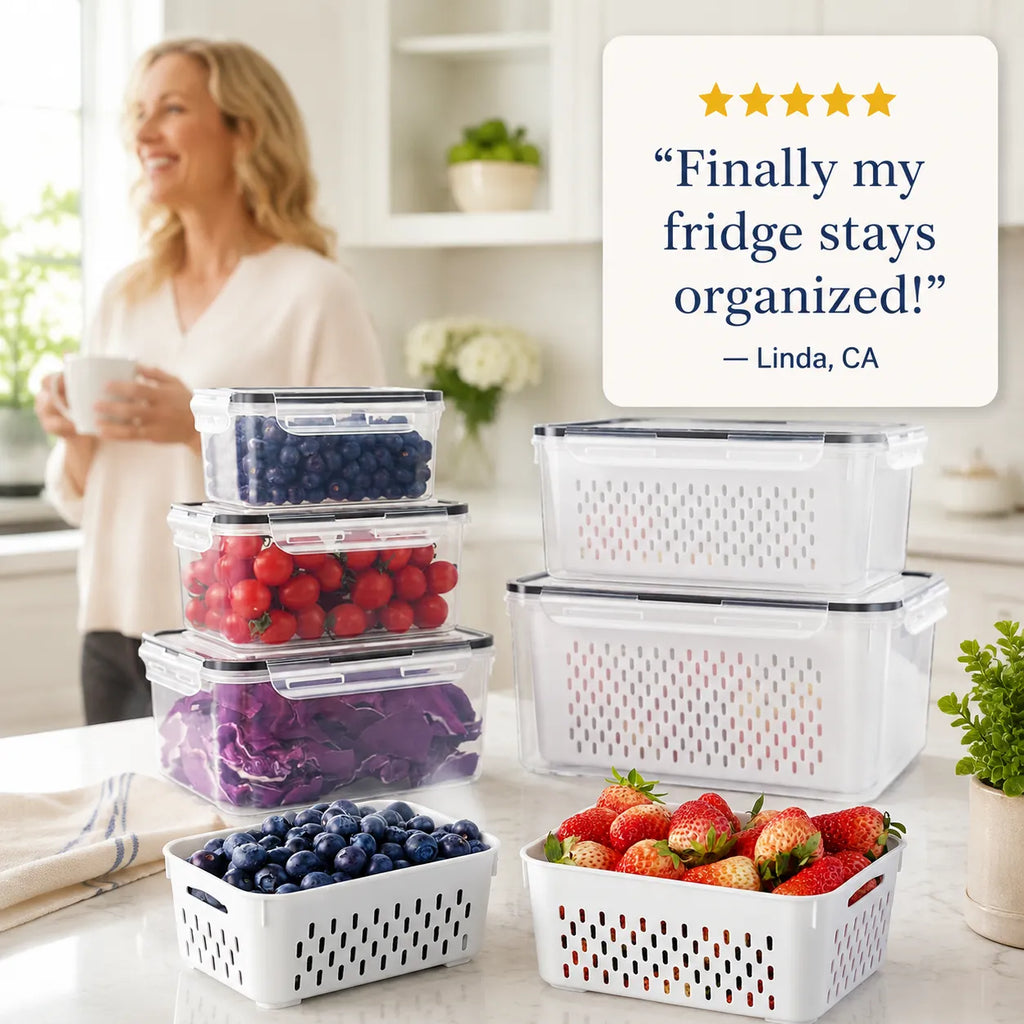 Large Fruit Containers — The Simple Secret To A Cleaner, Fresher Fridge