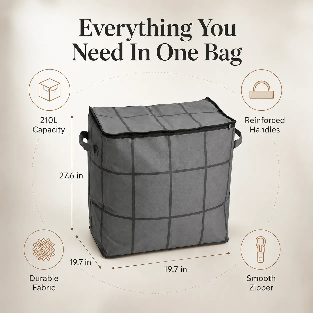 Large Quilt Storage Bag With Strong Handles — Spacious Blanket Organizer For A Cleaner Home Last Day Sale-50% OFF🔥