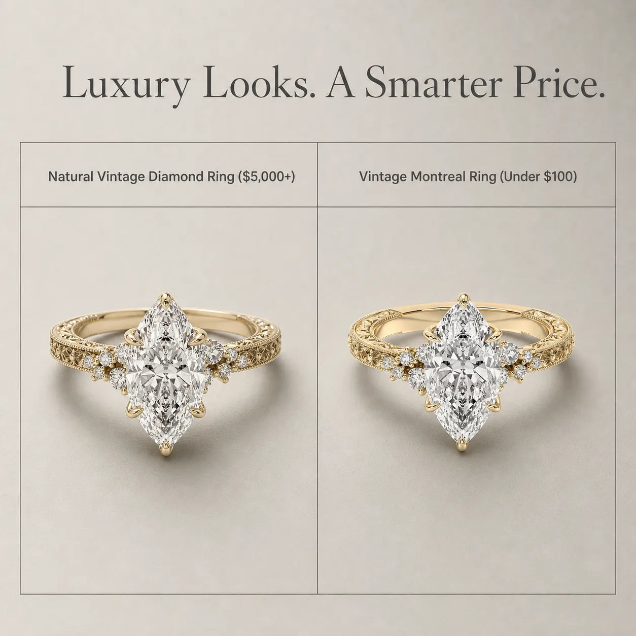 🔥90% OFF Last Day Sale Vintage Marquise Statement Ring – Timeless Elegance for Every Occasion