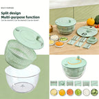🔥50% OFF Last Day Sale  3-in-1 Salad Spinner, Large Vegetable Washer with Strainer, Slicer and 5.3QT Salad Bowl